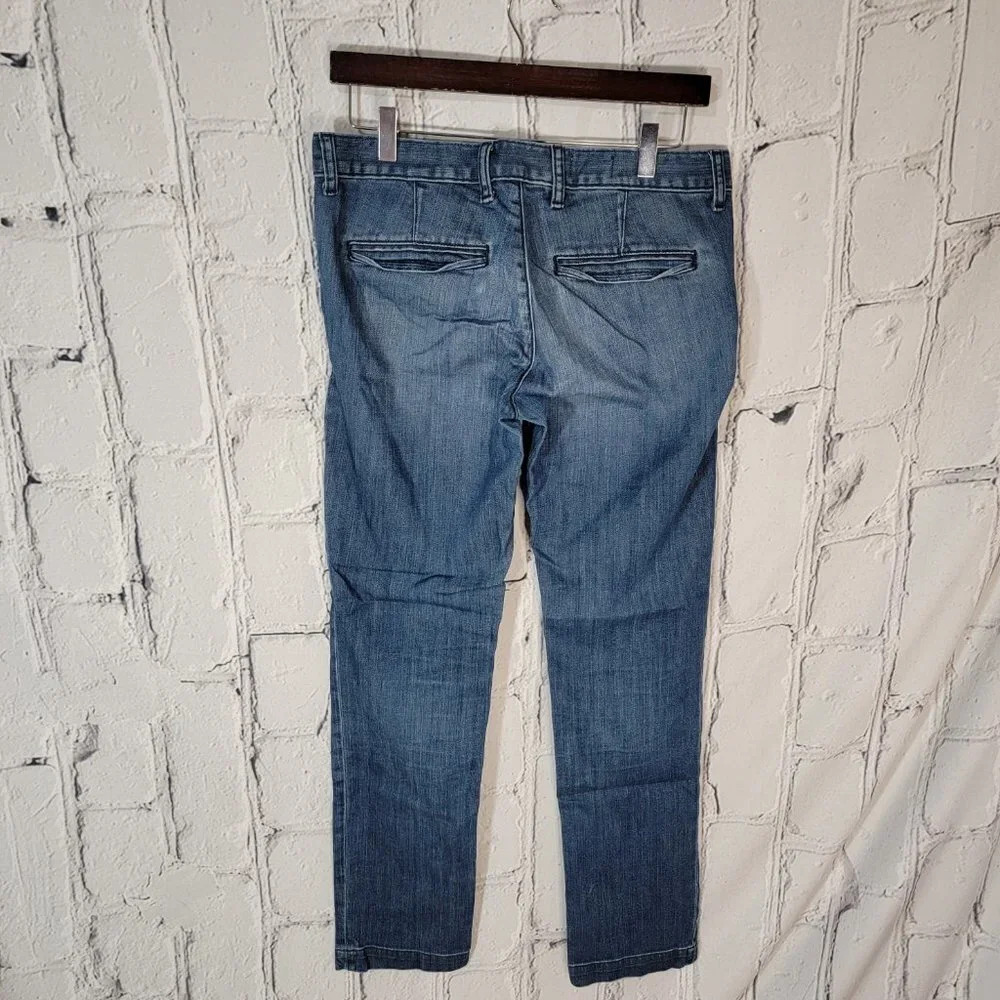 GAP Real Straight Trouser Jeans Classic Denim Sz 28 /6R Casual Flat front pocket - Picture 5 of 7
